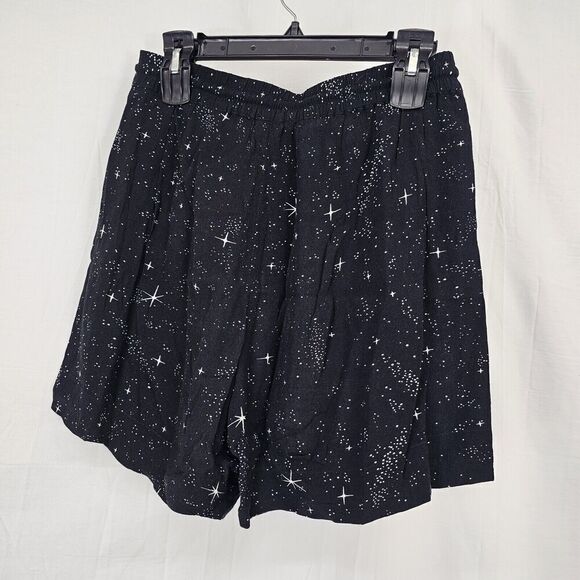 & Other Stories Stockholm Atelier Black Night Sky Star Shorts Pull On Women's 4 - Picture 4 of 4